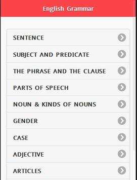English Grammar 1 تصوير الشاشة