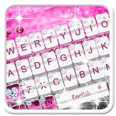 Elegant Pink Diamond Keyboard Theme 10001001