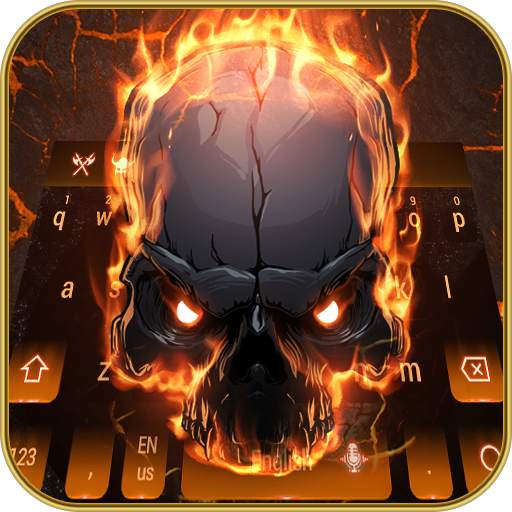 Hell blood fire skull  keyboard 10001004