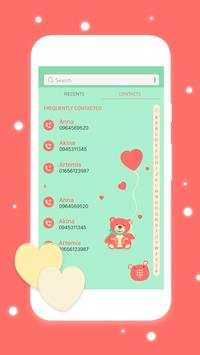 Cute Heart Dialer Contact Theme screenshot 3