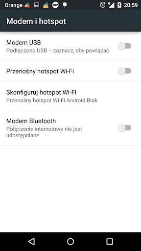 USB tethering screenshot 3