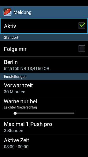 Regenmeldung screenshot 4