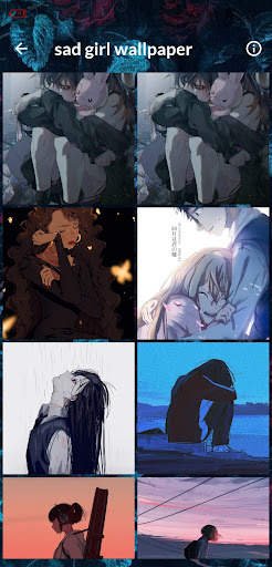 sad girl wallpaper screenshot 1