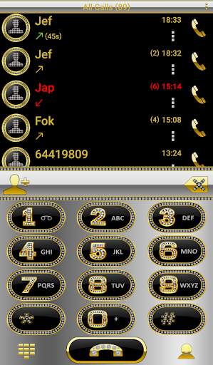Theme silver diamon RocketDial screenshot 1