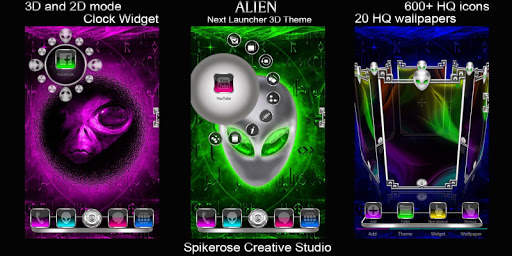 Alien 3D Next Launcher theme screenshot 2
