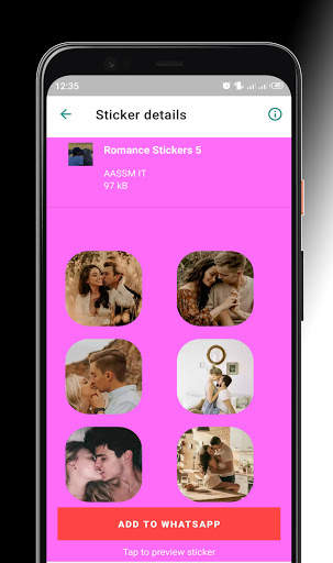 Couple Kiss Stickers For Whatsapp 2021 screenshot 1