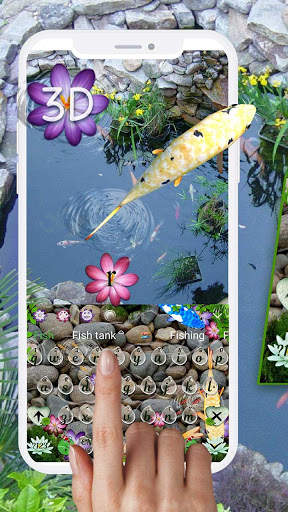3D Lively Koi Fish Keyboard Theme screenshot 1