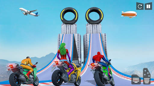 Superhero Bike Mega Ramp Game screenshot 4