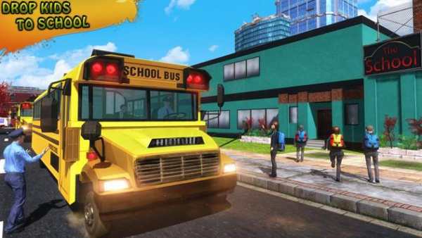 Sopir Bus Sekolah Tinggi: Bus Transport Game screenshot 6