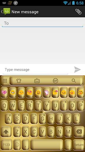 Solid Gold Emoji Keyboard screenshot 1