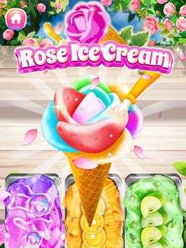 Rainbow Unicorn Rose Ice Cream - Cooking Games screenshot 1