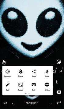 Dark Alien Keyboard Theme 2 تصوير الشاشة