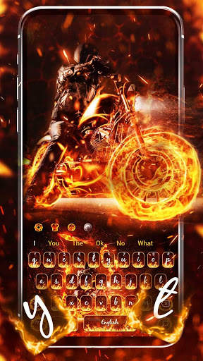 Fire Bike Racing Keyboard Theme screenshot 2