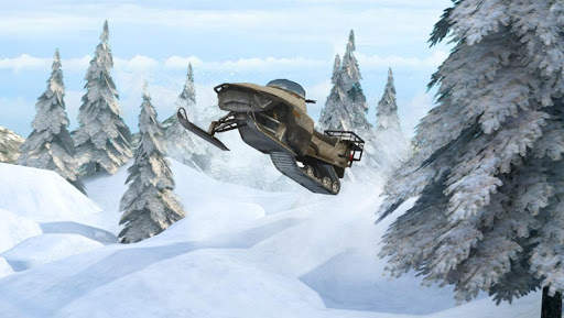 Snowmobile Racing Simulator Parking Games 2017 screenshot 1