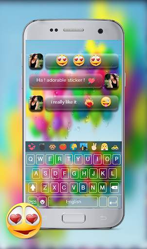 Color Bubble Keyboard Theme - Bubble Love Keyboard screenshot 3