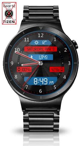 Black Metal LED HD WatchFace Widget Live Wallpaper screenshot 6