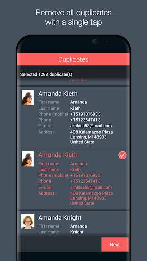 Contacts Optimizer screenshot 2