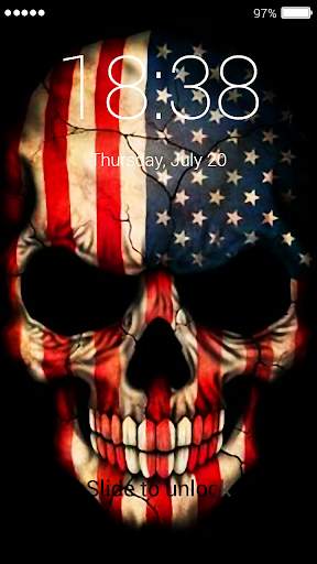 Skull Lock Screen 4 تصوير الشاشة