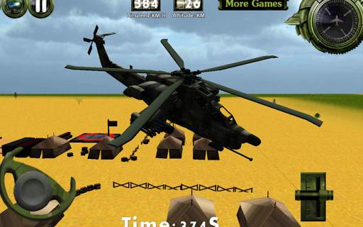 Combat helicopter 3D flight screenshot 2
