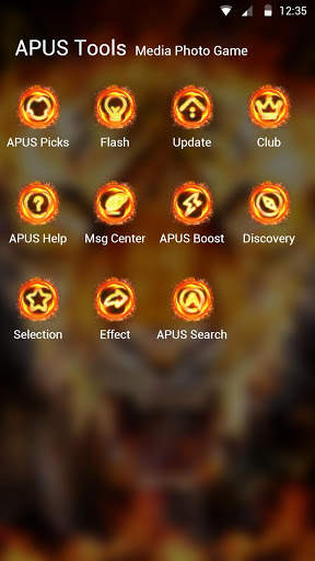 Flame Cool Tiger- APUS Launcher Free Theme screenshot 4