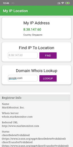 My IP Location - Whois screenshot 1
