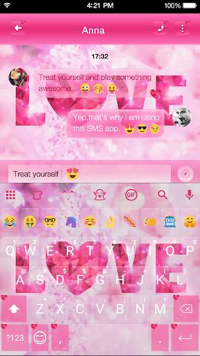 Love Emoji Keyboard Theme screenshot 1