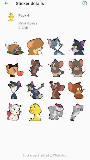 Tom and Jerry Stickers for WhatsApp screenshot 3