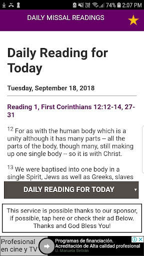 Daily Mass (Catholic Church Daily Mass Readings) screenshot 2