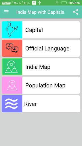 India Map with Capitals screenshot 1