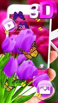 3D Tulip Flower Parallax Launcher Theme💐🌷 screenshot 1