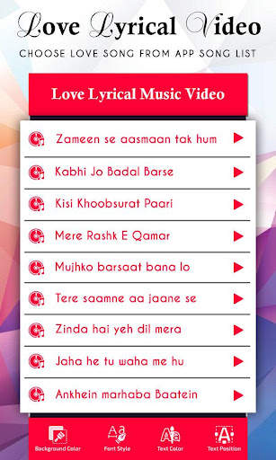 My Love Lyrical Video Maker screenshot 5