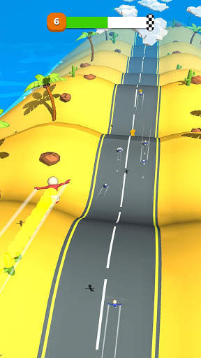 Hill Run Race - Flying Stickman Games screenshot 6