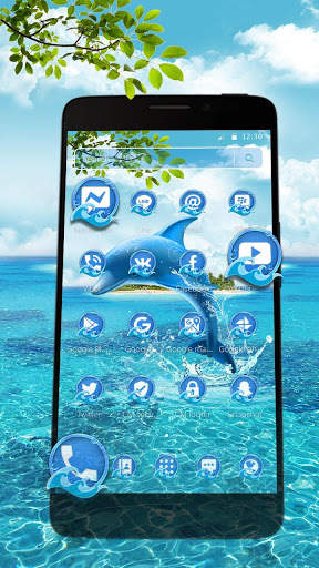 Aquatic Dolphin Mammals Theme screenshot 2