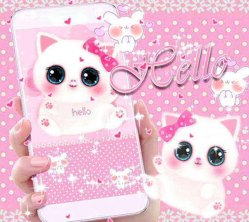 Cute Kitty theme Pink Bow Kitty screenshot 3