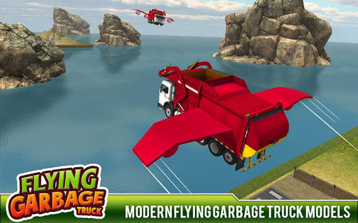 City Garbage Flying Truck- Flying Games screenshot 2