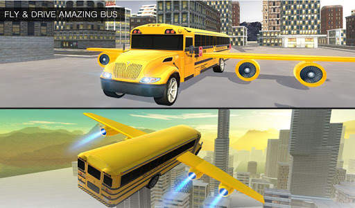 Terbang 3D Sekolah Bus Simulat screenshot 14