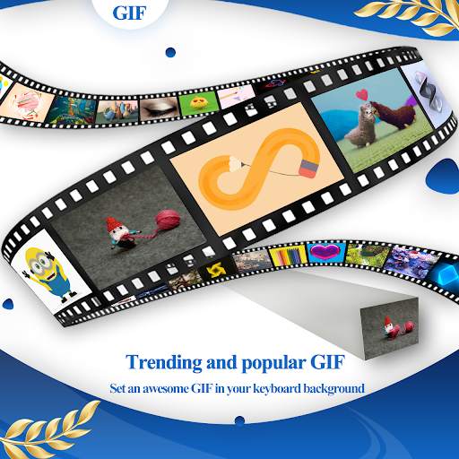 Blue Gold keyboard Theme screenshot 6