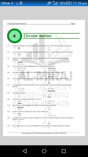 MDCAT Physics MCQs screenshot 5