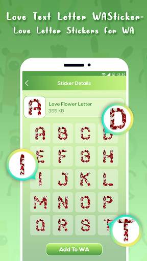 Love Letter WAStickerApp - Letter Stickers For WA screenshot 2