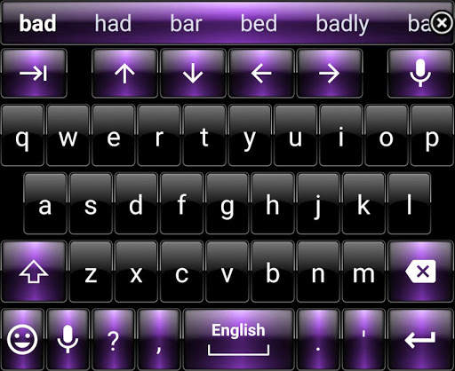 Keyboard Theme Dusk Black Purple स्क्रीनशॉट 3