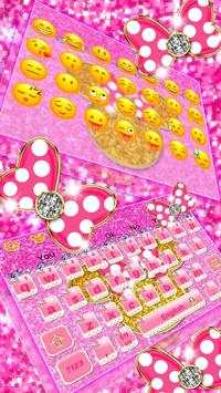 Gold Girl Bow Theme Keyboard screenshot 3