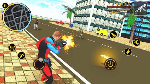 Flying Spider Super Hero - Vegas Crime City Battle स्क्रीनशॉट 7