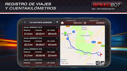 Speedbot. Velocímetro GPS/OBD2 screenshot 5