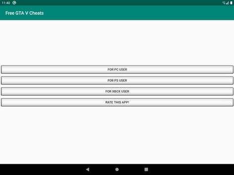 Free Cheats for GTA V screenshot 2