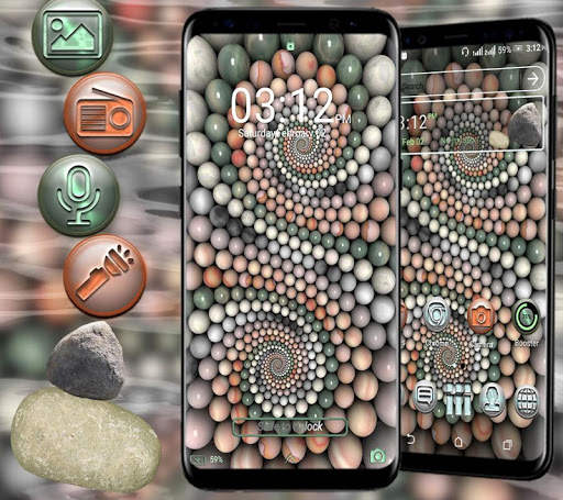 3D Spiral Stones LauncherTheme screenshot 3