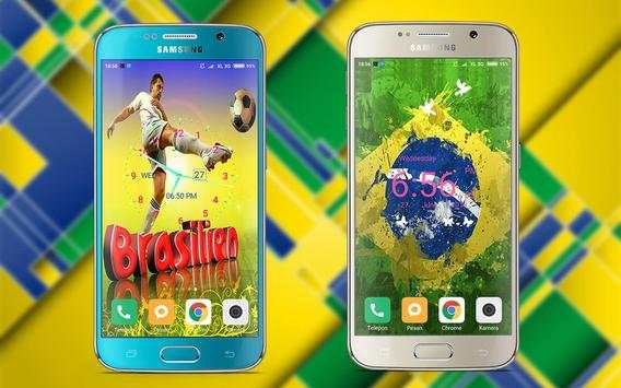 Brazil Football Wallpaper Clock Live screenshot 3