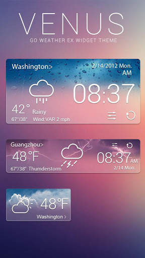 VENUS THEME GO WEATHER EX screenshot 1