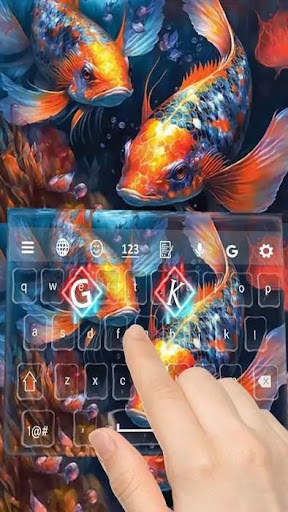 Koi Fish Love Keyboard screenshot 1