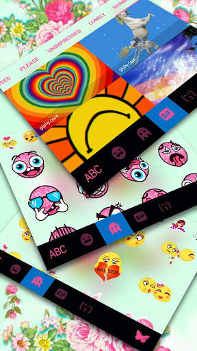 Thème de clavier Pink Flower Garden screenshot 4