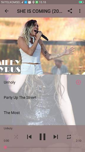 Miley Cyrus Popular Songs   Lyrics 4 تصوير الشاشة